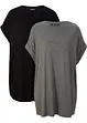 Longshirt med uppvikta ärmar (2-pack), bonprix