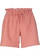 Shorts med paperbagmidja och linne, bonprix