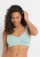 T-shirtbehå utan bygel med bomull (2-pack), bonprix