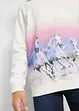 Luvtröja med hästmotiv i ren bomull för barn, bonprix