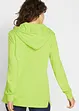 Sportig, feminin sweatshirt med metalliskt texttryck, sprund i sidorna för större rörelsefrihet samt huva, bonprix