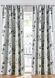 Mörkläggande gardinlängd med glansigt blommönster (1-pack), bonprix