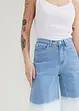 Wide Leg Jeans Bermudas, Mid Waist, Dip Dye, John Baner JEANSWEAR