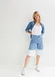 Wide Leg Jeans Bermudas, Mid Waist, Dip Dye, John Baner JEANSWEAR