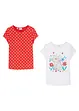 T-shirt (2-pack), ekologisk bomull, bonprix