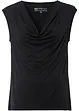 Linne med rund draperad halsringning, bonprix