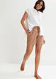 Shorts med paperbagmidja och linne, bonprix