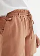 Shorts med paperbagmidja och linne, bonprix