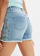 Jeansshorts med broderi, bonprix