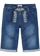 Stretchiga jeansbermudas med broderi, Regular Fit, John Baner JEANSWEAR