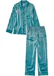 Pyjamas i satin med glanseffekt, bonprix