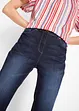 Stretchiga jeansbermudas med uppvikta benslut, bonprix
