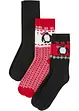 Termostrumpor med mjuk frottéinsida och satinrosett (3-pack), bpc bonprix collection