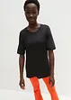 Snabbtorkande sportig lång t-shirt med mesh, bonprix