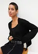 Grovstickad cardigan, croppad, bonprix
