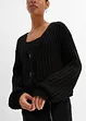 Grovstickad cardigan, croppad, bonprix