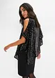 Paljettklänning med poncho, bonprix