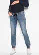 Mammajoggers i denim av ekologisk bomull, bonprix