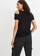 Topp med strassapplikation och cut-outs, BODYFLIRT