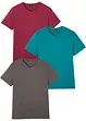 V-ringad T-shirt (3-pack), bonprix