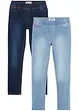 Jeggings med medelhög midja (2-pack), bonprix