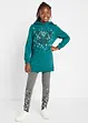 Sweatshirt och leggings för flickor (2 delar), ekologisk bomull, bonprix