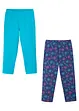 Caprileggings med ekologisk bomull för barn (2-pack), bonprix
