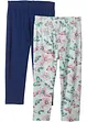 Caprileggings med ekologisk bomull för barn (2-pack), bonprix