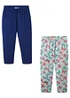 Caprileggings med ekologisk bomull för barn (2-pack), bonprix