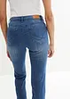 Jeans med medelhög midja, raka ben (2-pack), bonprix