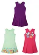 Jerseyklänning  (3-pack), ekologisk bomull, bonprix