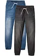 Dra på-jeans, normal passform, raka ben (2-pack),, RAINBOW