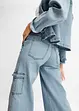 Cargo Jeans Mid Waist, Wide Leg, bonprix
