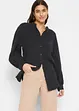 Oversize-muslinblus i bomull, lång modell, bonprix