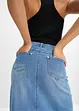 Stretchig jeanskjol, High Waist, bonprix