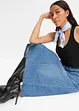 Stretchig jeanskjol, High Waist, bonprix