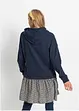 Trikåklänning med 2-i-1-look, bonprix