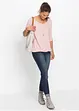 Oversizetopp i materialmix, bonprix