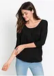 Oversizetopp i materialmix, bonprix