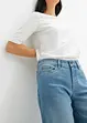 Wide Leg Jeans, Mid Waist, Stretch, bonprix