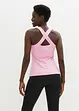 Tunn sporttopp med korsade axelband (2-pack), bonprix