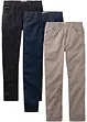 Dra på-byxa i ren bomull Regular Fit, Straight (3-pack), bonprix
