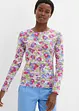 Långärmad T-shirt med blommönster, bonprix
