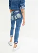 Skinny jeans med flaggdetaljer, bonprix