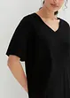 T-shirtklänning i oversizemodell med V-ringning (2-pack), bonprix