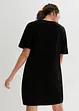 T-shirtklänning i oversizemodell med V-ringning (2-pack), bonprix