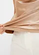 Trikålinne med draperad ringning, glänsande, bonprix