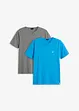 T-shirt med bekvämt snitt (2-pack), bonprix