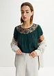 Blus med spets, bonprix