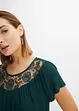 Blus med spets, bonprix
